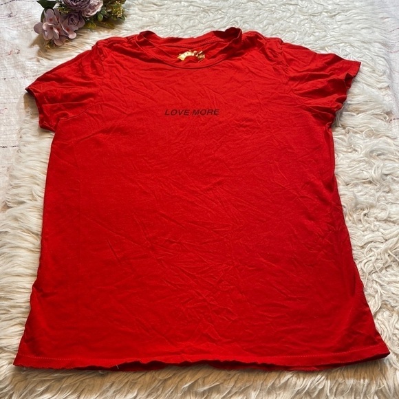 Spiritual Gangster Love More Red Short Sleeve Crewneck Tee sz S - Picture 1 of 10